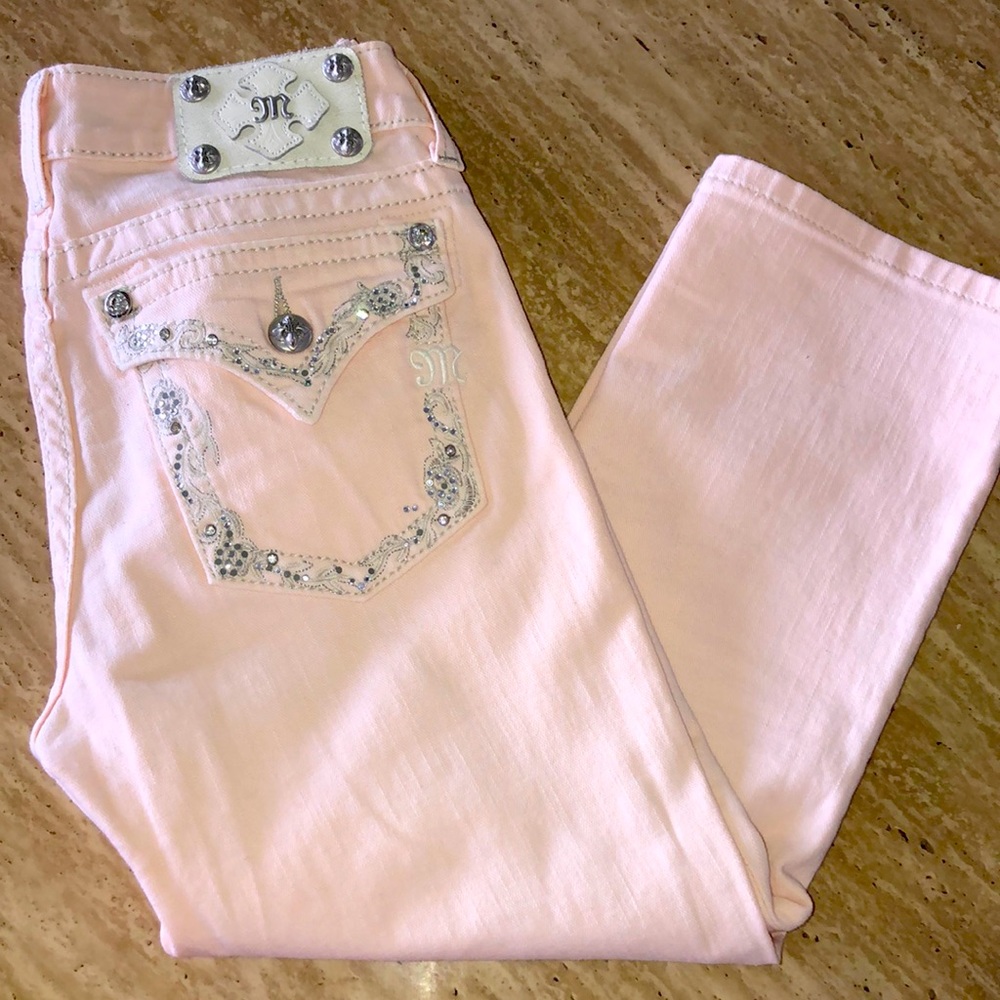 MissMe bubblegum cropped jeans